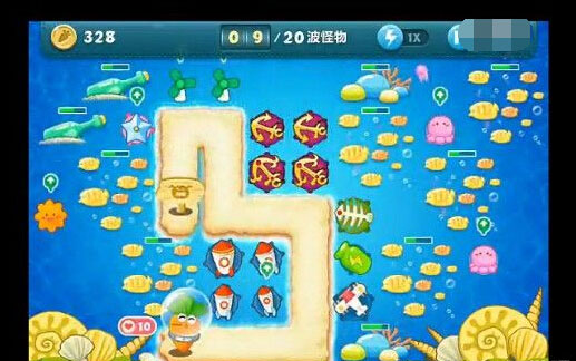 保卫萝卜深海13关怎么过2